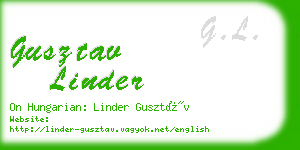 gusztav linder business card